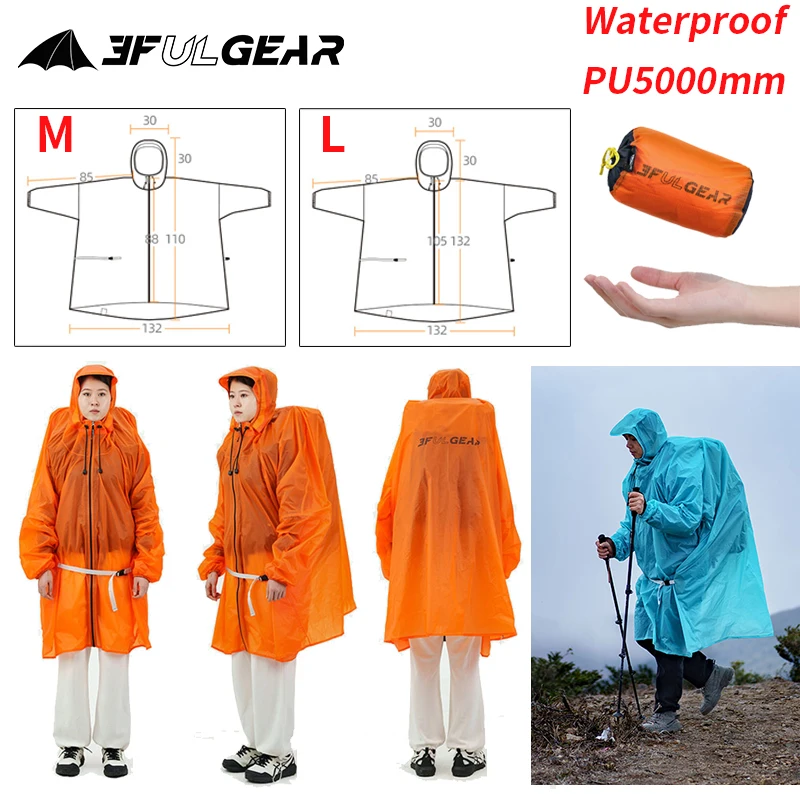 Cycling Gear Pas - 3F UL GEAR Płaszcz przeciwdeszczowy z