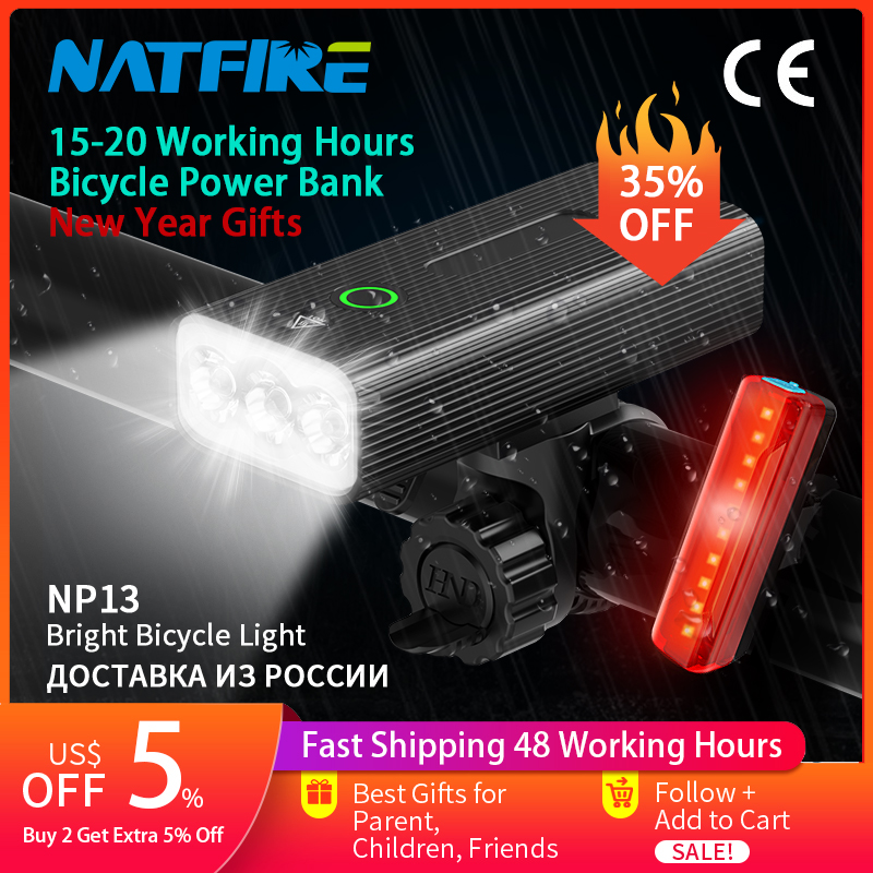 Cycling Gear Charging Station - NATFIRE NP13 światło rowerowe LED ładowane