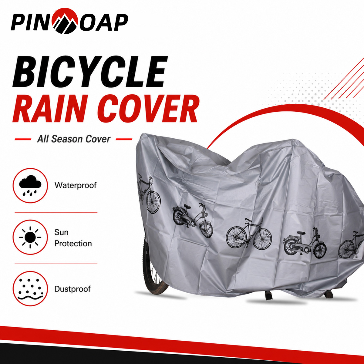 Cycling Gear Bag - Uniwersalny pokrowiec na rower PINMOAP, wodoodporny,