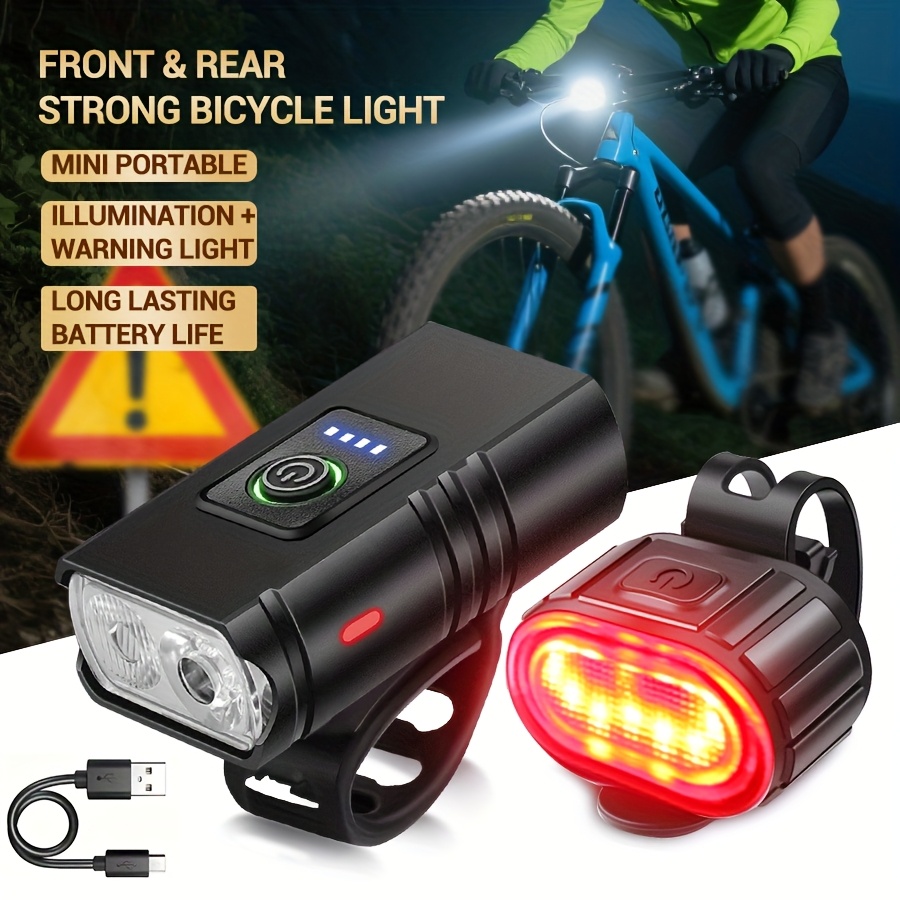 Cycling Gear Charging Station - Zestaw przednich i tylnych świateł rowerowych,