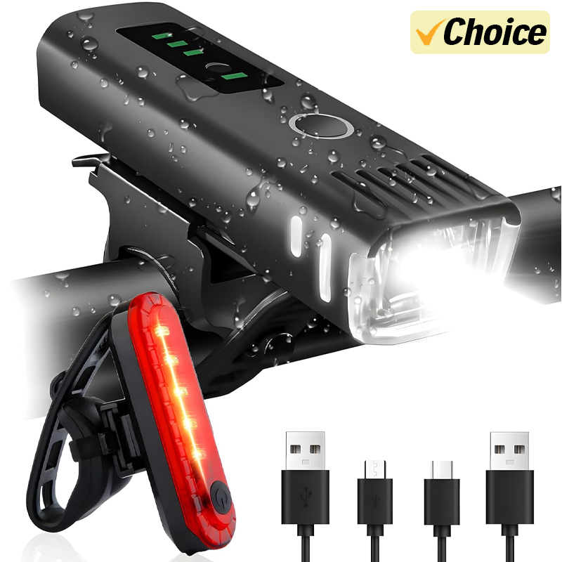 Cycling Gear Charging Station - Światło rowerowe LED 1000LM, przednie, ładowane