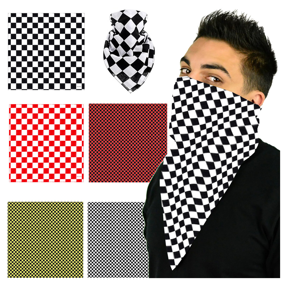 Cycling Gear Pas - 5-stylowe wyścigi w kratkę flaga chustka