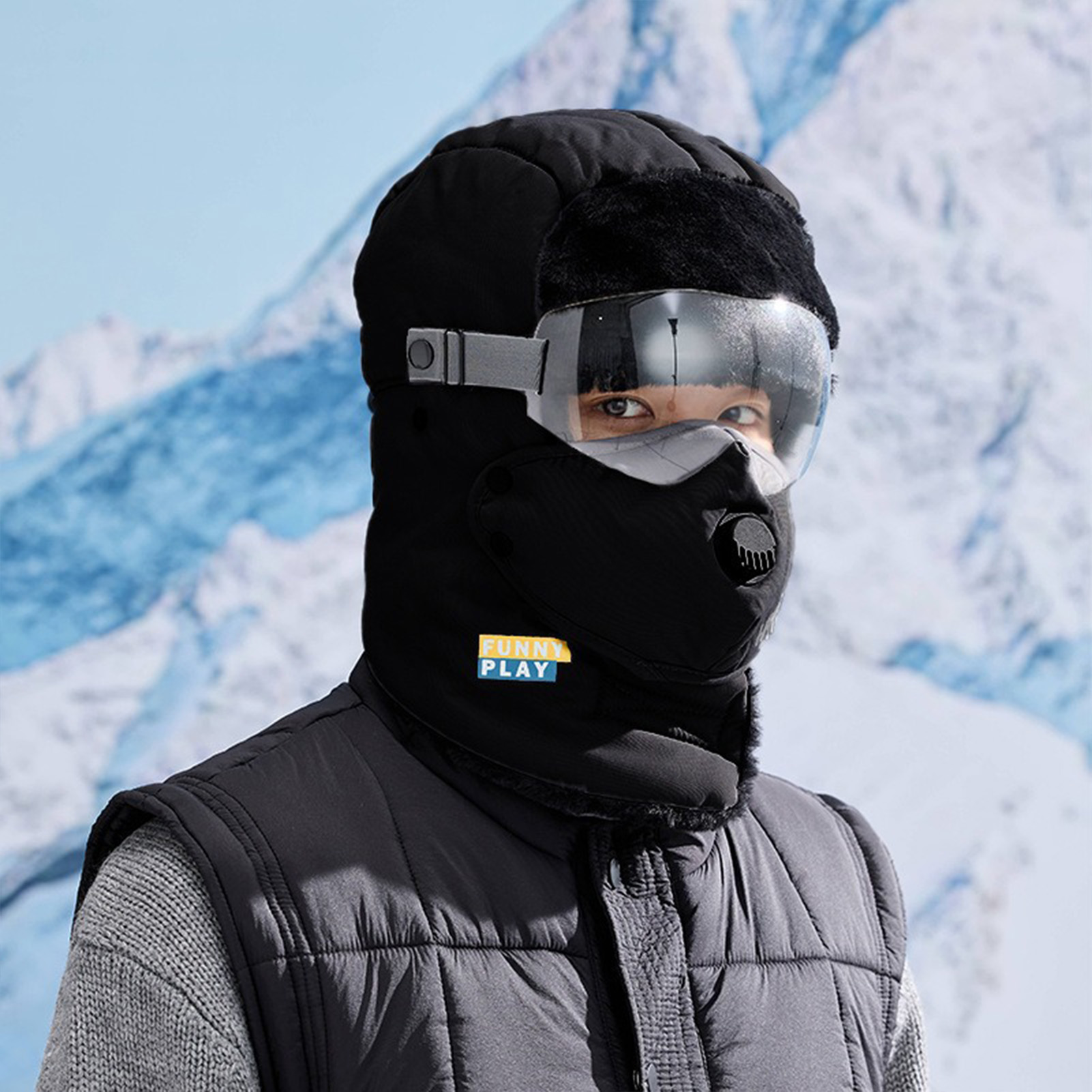 Cycling Gear Cold Weather - Ciepła zimowa czapka z polarową podszewką,