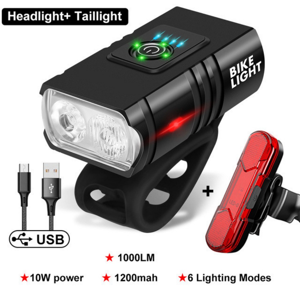 Cycling Gear Charging Station - Lampka rowerowa T6 LED przednia USB