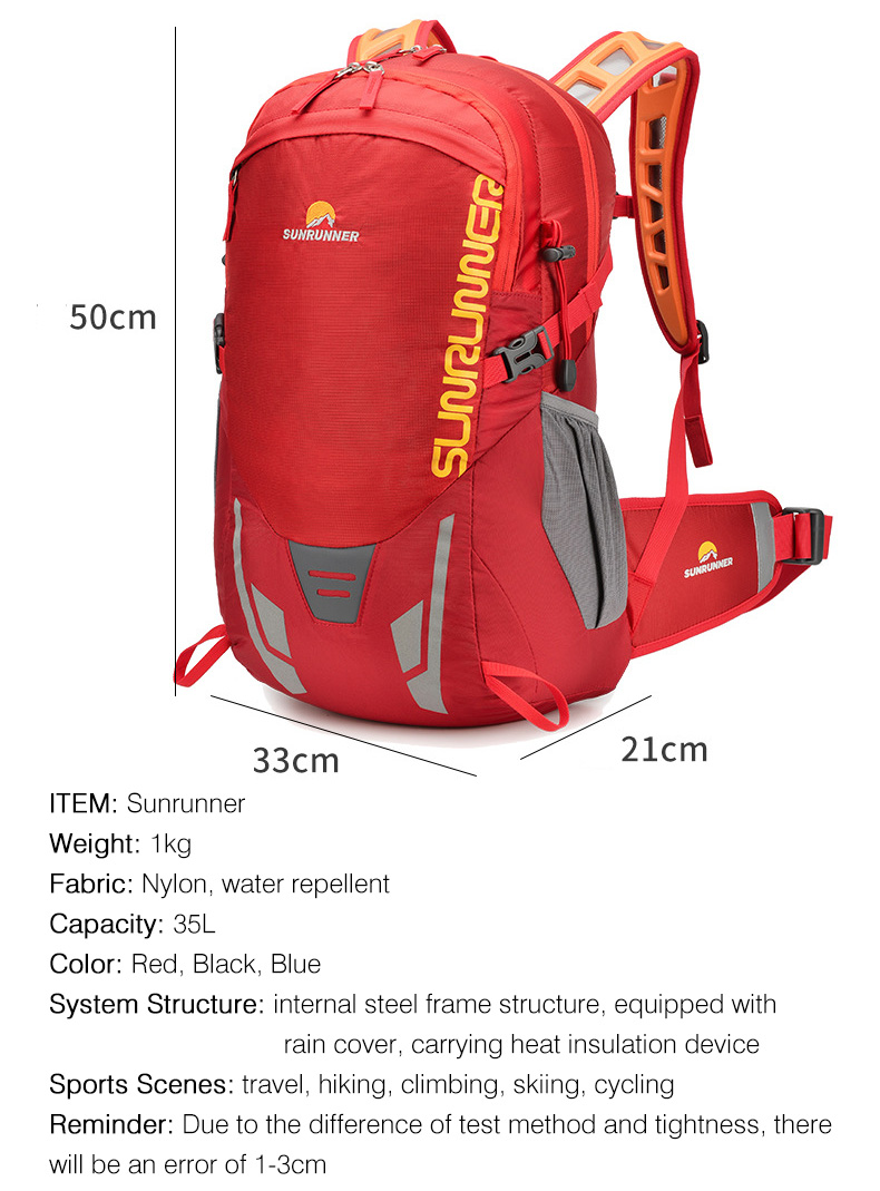 Plecak turystyczny 35L, duża p – Cycling Gear Bag recenzja i cena