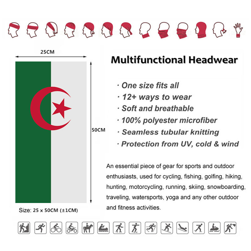 Algeria Flaga Bandana z nadruk – Cycling Gear For Women recenzja i cena
